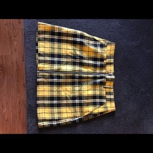Yellow Plaid Skirt